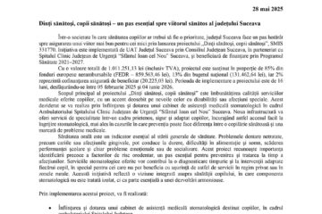 Dinți sănătoși, copii sănătoși – un pas esențial spre viitorul sănătos al județului Suceava