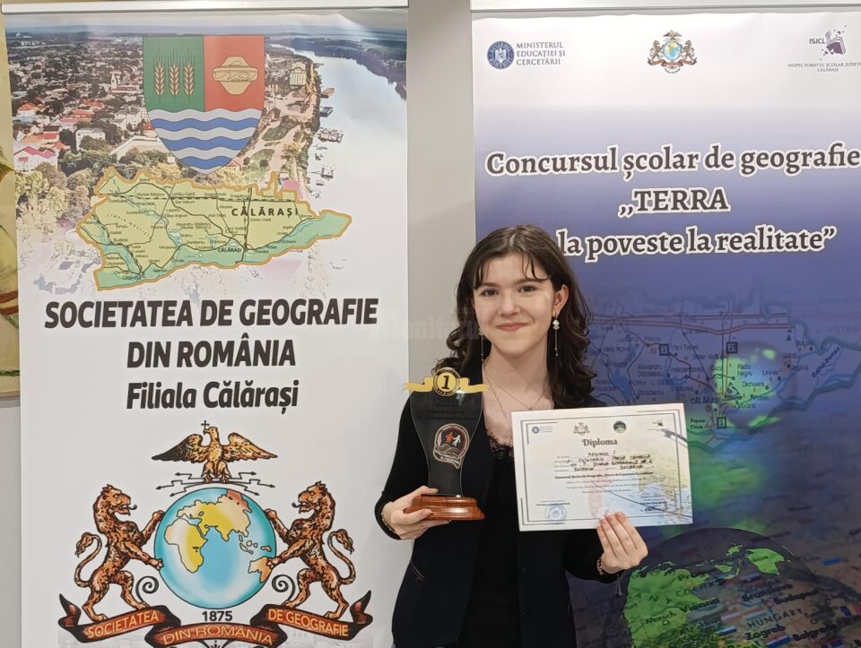 Elevi pasionați de geografie, premiați la Călărași
