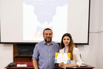 Otilia Grădinari a obținut Premiul 2, oferit de comisia științifică a colocviului