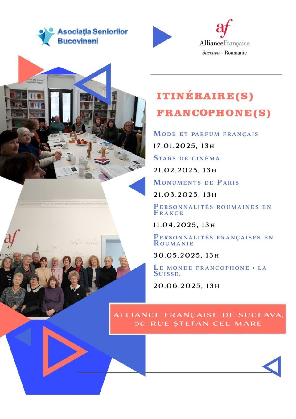 „Lumea francofonă – Elveția”, acțiune culturală organizată, astăzi, de Alianța Franceză din Suceava