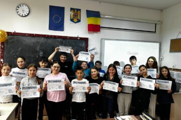 Clasa a V-a B, cea care a obținut premiul I, cu un punctaj de 49