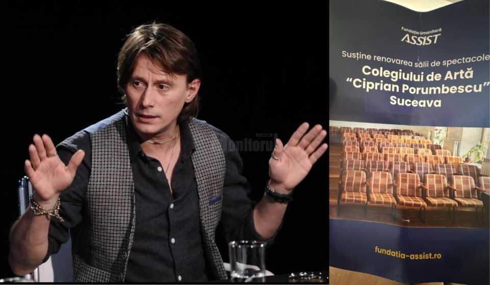 Marius Manole. În dreapta, pliantul pe care l-a primit