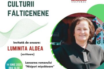 Scriitoarea Luminița Aldea, invitată de onoare la Zilele Culturii Fălticenene. Lansează romanul „Nisipuri mișcătoare”