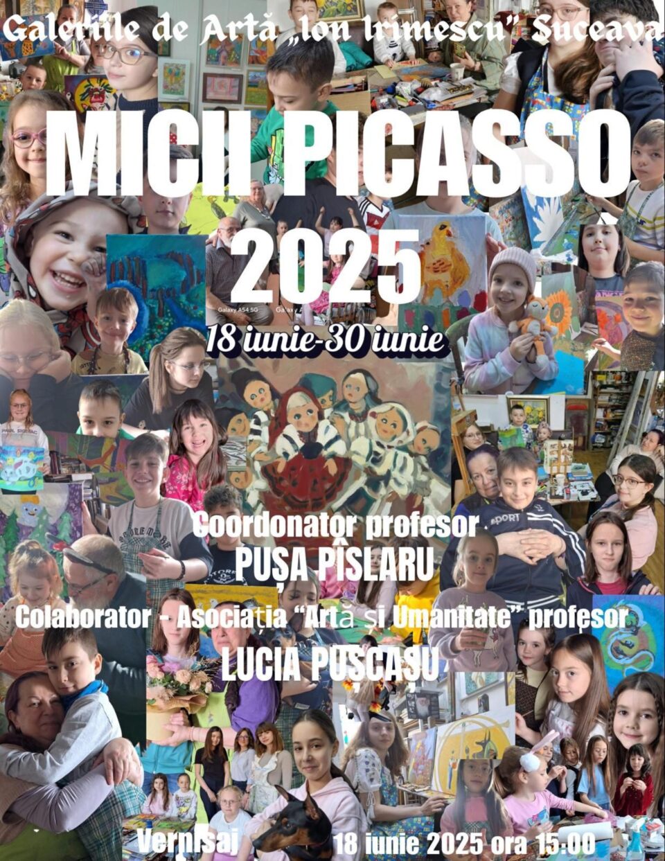 Vernisajul expoziției „Micii Picasso”, miercuri, la Galeria de Artă „Ion Irimescu” Vernisajul expoziției „Micii Picasso”, miercuri, la Galeria de Artă „Ion Irimescu”