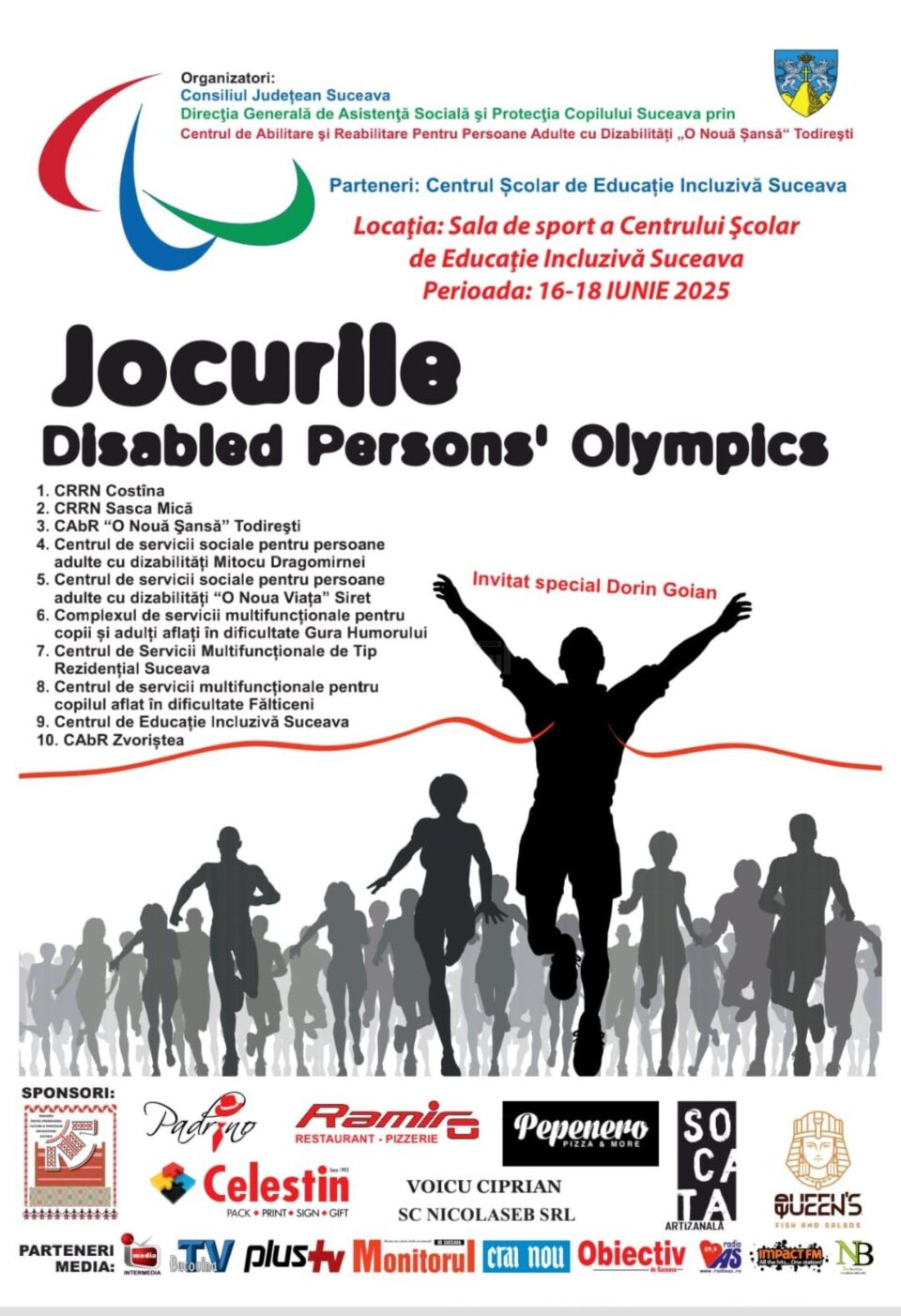 „Disabled Persons' Olympics”, ediția a IX-a, la Centrul Școlar de Educație Incluzivă Suceava „Disabled Persons' Olympics”, ediția a IX-a, la Centrul Școlar de Educație Incluzivă Suceava