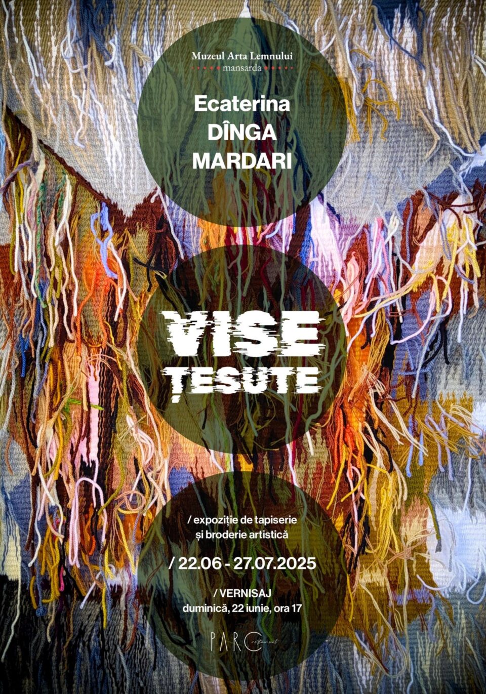 „Vise Țesute”, o nouă expoziție de tapiserie și broderie artistică semnată de Ecaterina Dînga Mardari, la Muzeul Arta Lemnului