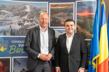 Președintele Consiliului Județean Suceava, Gheorghe Șoldan, s-a întâlnit miercuri cu președintele Consiliului Regional Schwaben, Martin Sailer