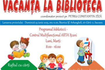 Programul ”Vacanța la bibliotecă” se va desfășura la Centrul Multifuncțional ARTA Ițcani