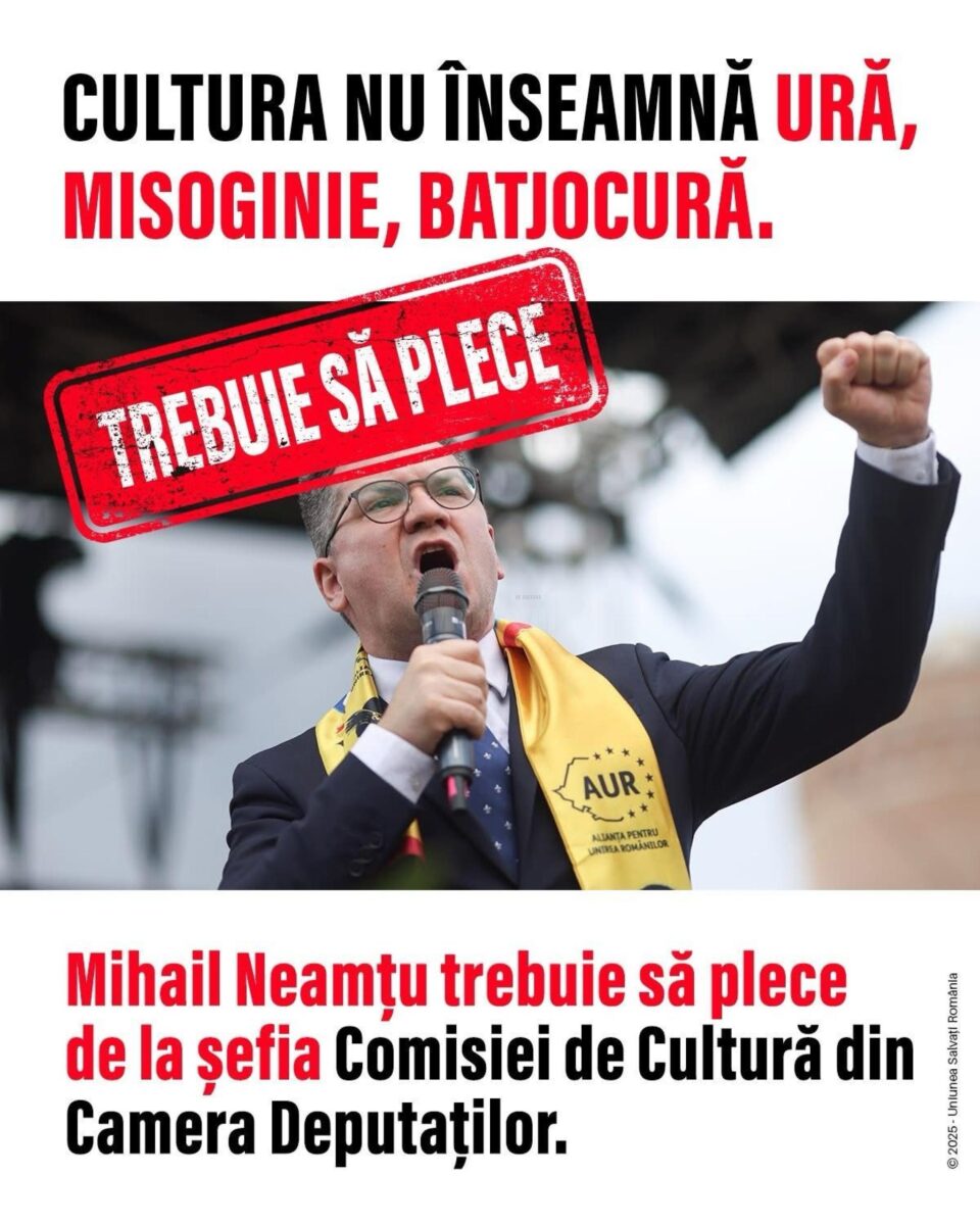 Cererea USR de sancționare a deputatului AUR Mihail Neamțu, trimisă de Biroul Permanent al Camerei Deputaților la Comisia juridică Cererea USR de sancționare a deputatului AUR Mihail Neamțu, trimisă de Biroul Permanent al Camerei Deputaților la Comisia juridică