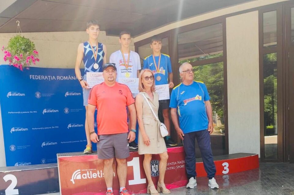 Atletul Ioan Halip pe podiumul Campionatului National