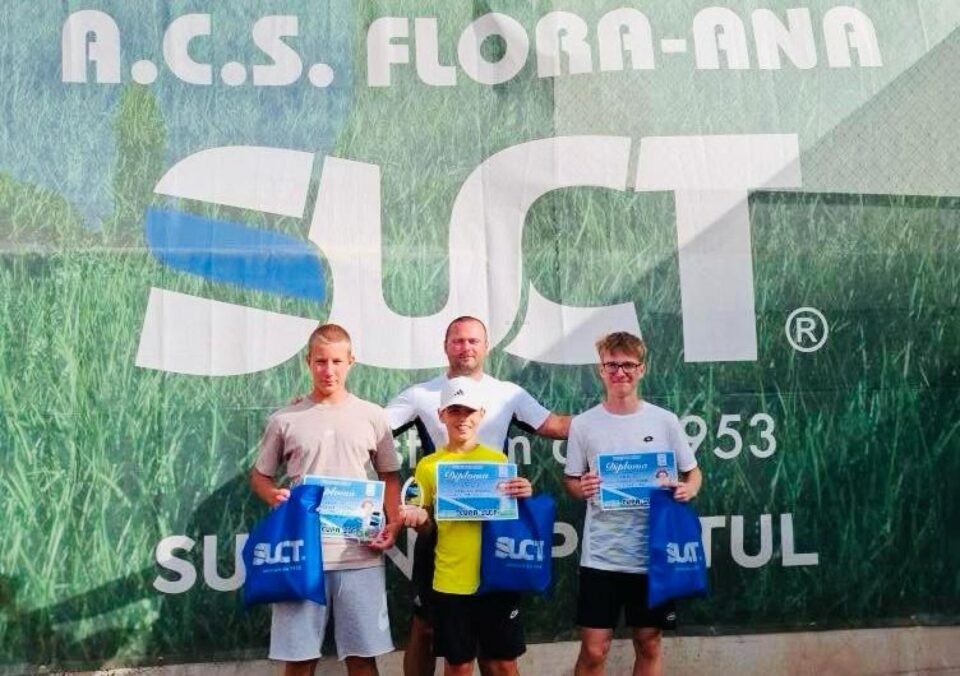Podiumul întrecerii masculine al Cupei Flora - Ana & SUCT