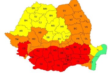 Codu portocaliu de caniculă și disconfort termic în intervalul 7 iulie, ora 10.00 – 8 iulie, ora 10.00
