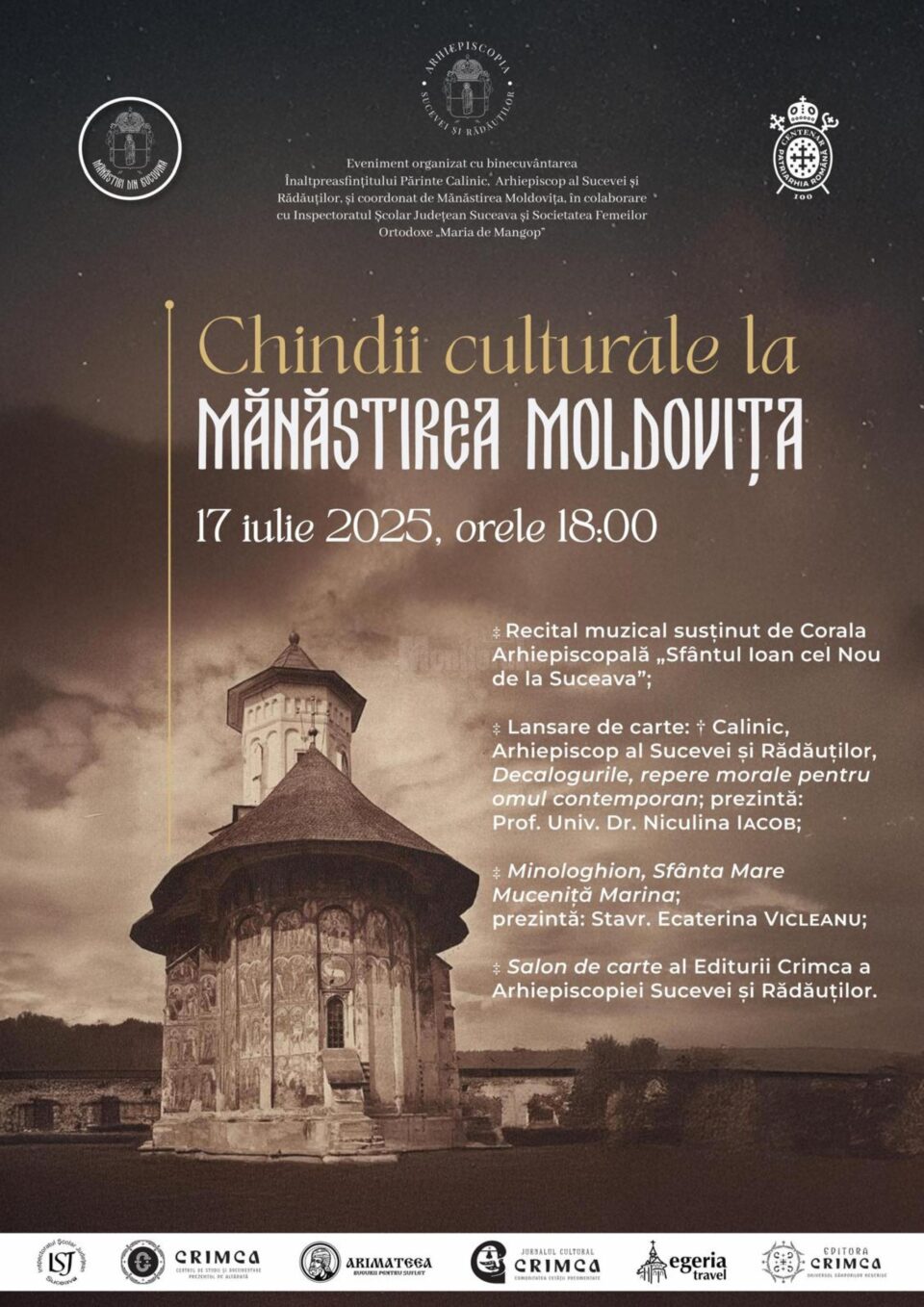Concert al Coralei Arhiepiscopale „Sfântul Ioan cel Nou de la Suceava”, la Mănăstirea Moldovița
