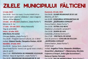 Primăria Fălticeni a pregătit concerte, târguri, competiții sportive, spectacole de folclor și un spectaculos foc de artificii pentru „Zilele municipiului”