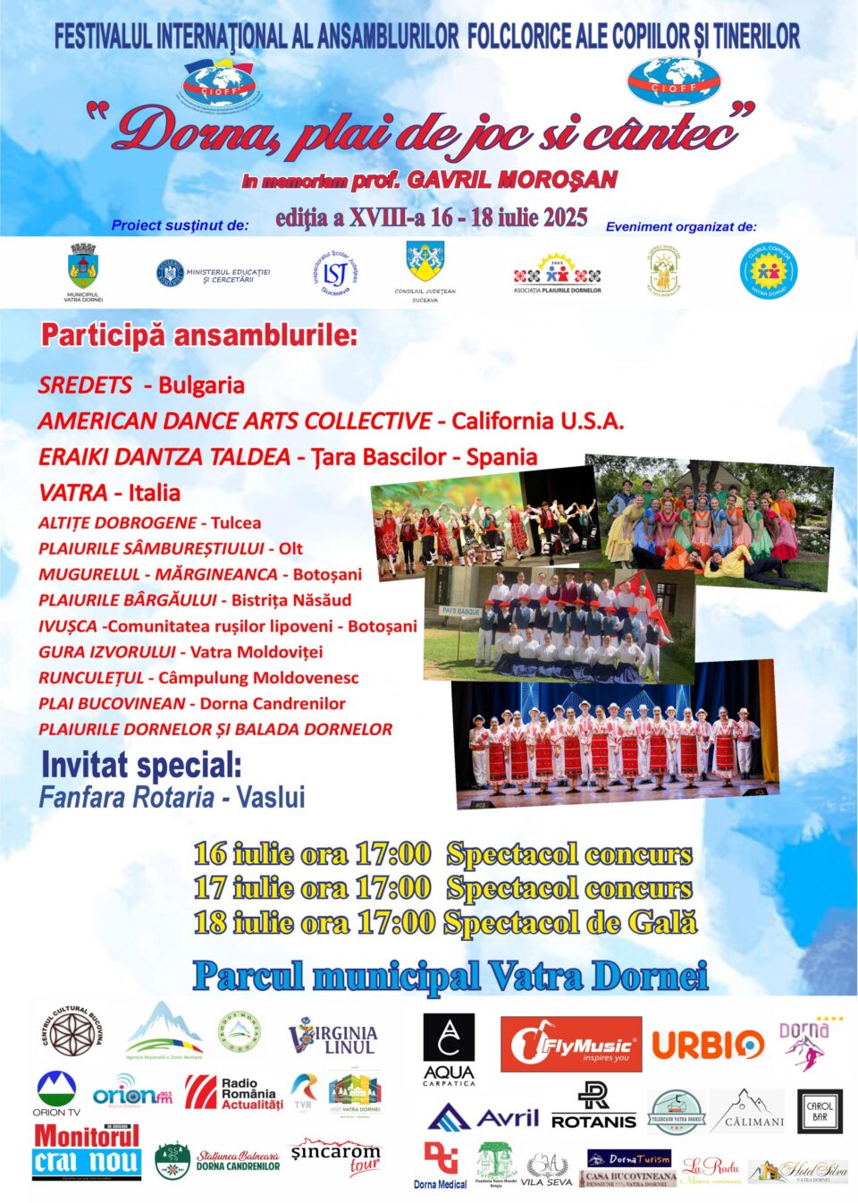 Festivalul „Dorna, plai de joc și cântec” reunește ansambluri din întreaga lume