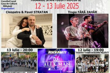 Trupa Fără Zahăr și Cleopatra și Pavel Stratan vor concerta la Zilele Orașului Milișăuți