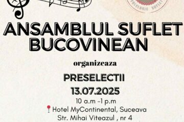 Ansamblul „Suflet Bucovinean” organizează preselecții pentru dans popular și grup vocal