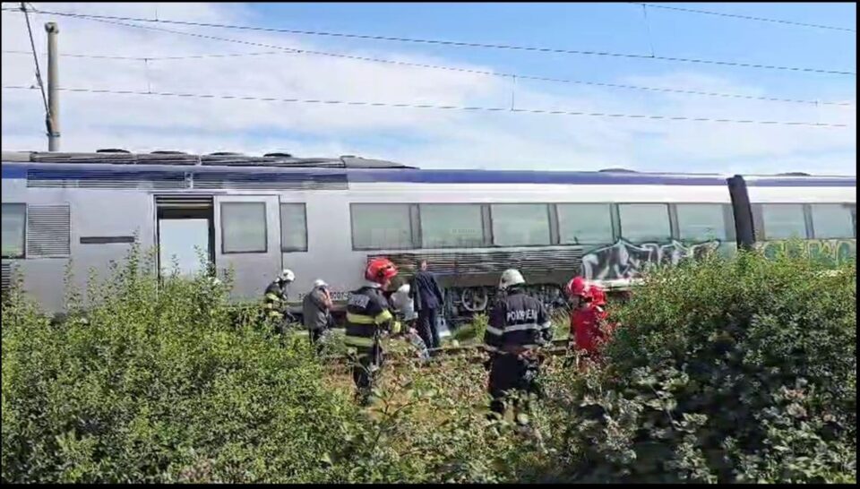 Incendiu la un tren care venea spre Suceava