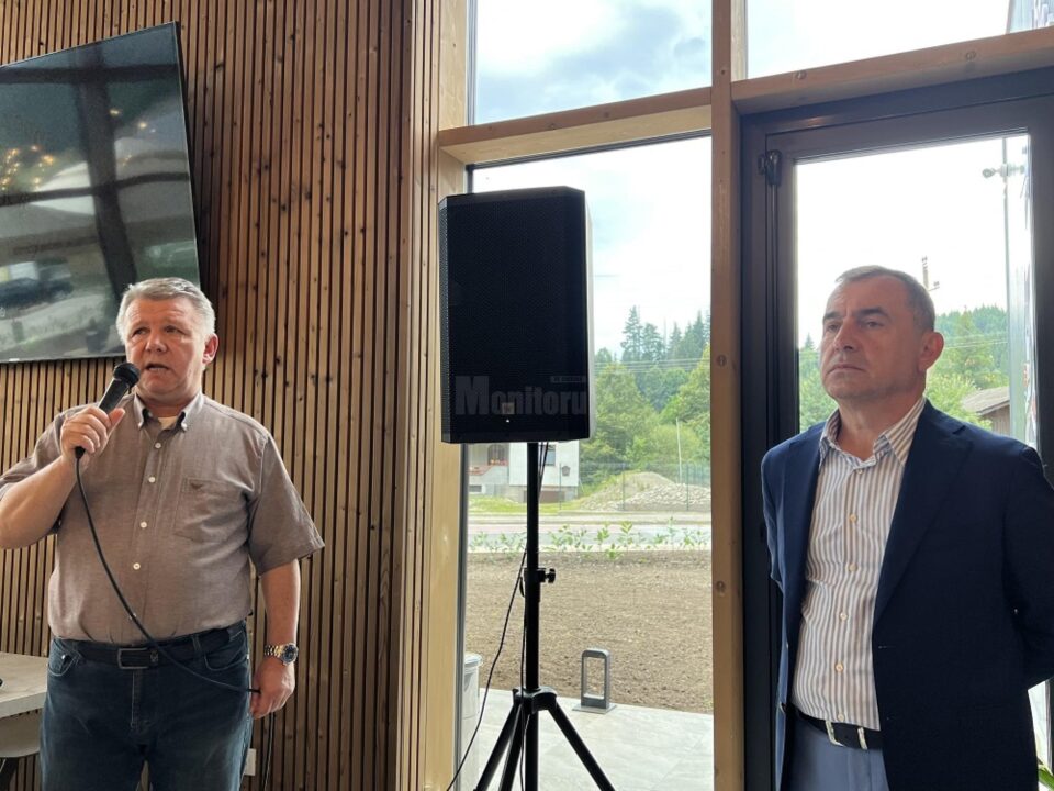 Președintele Grupului de Firme Calcarul, Nicolae Troașe, și directorul general al grupului, Daniel Burlacu