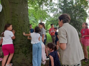 Sub îndrumarea muzeografului Lili Flutur, copiii explorează și învață lucruri noi despre natură