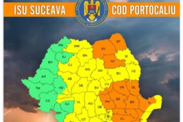 Cod Portocaliu de precipitații abundente pentru tot județul Suceava