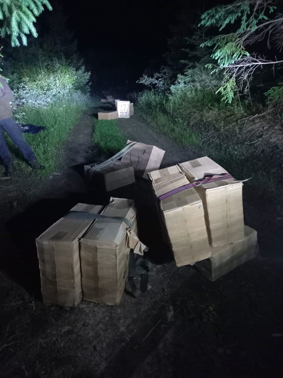 Peste 10.000 de pachete de țigări, abandonate de traficanți la vederea polițiștilor de frontieră