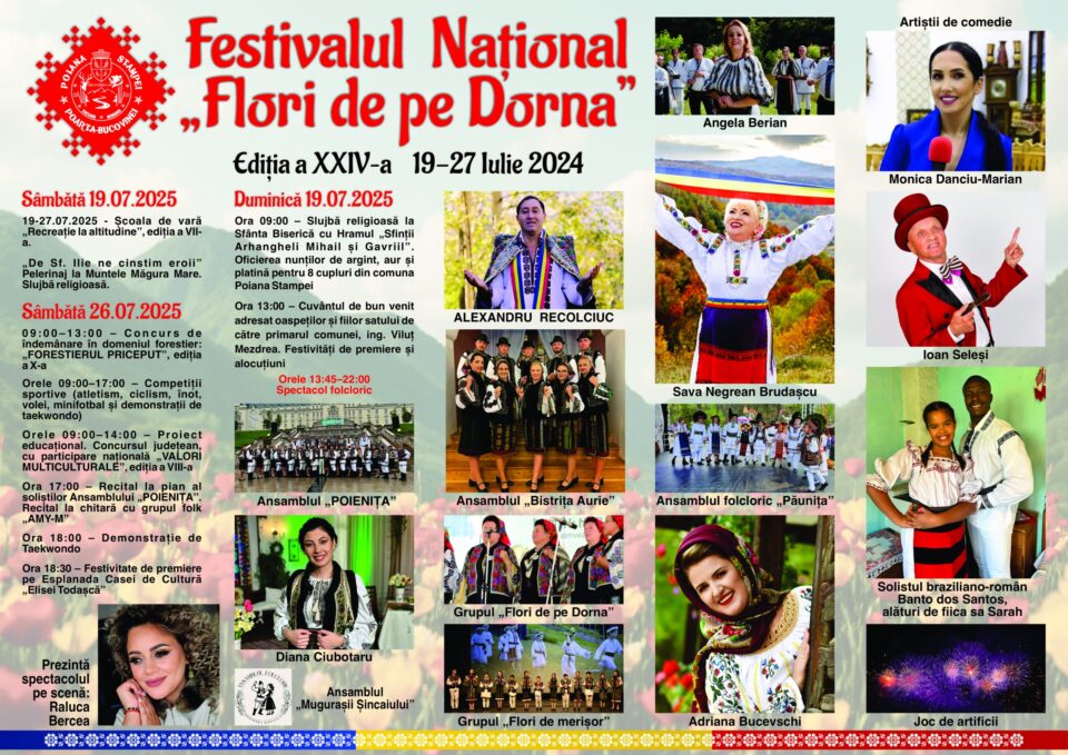 Festivalul „Flori de pe Dorna”, între tradiție și spectacol autentic