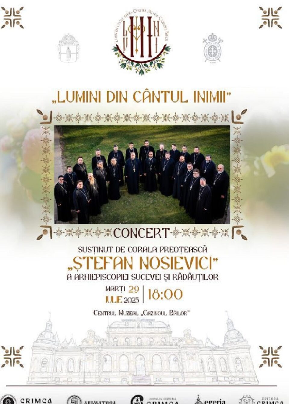 Corala Preoțească „Ștefan Nosievici” va susține un concert la „Cazinoul Băilor” din Vatra Dornei
