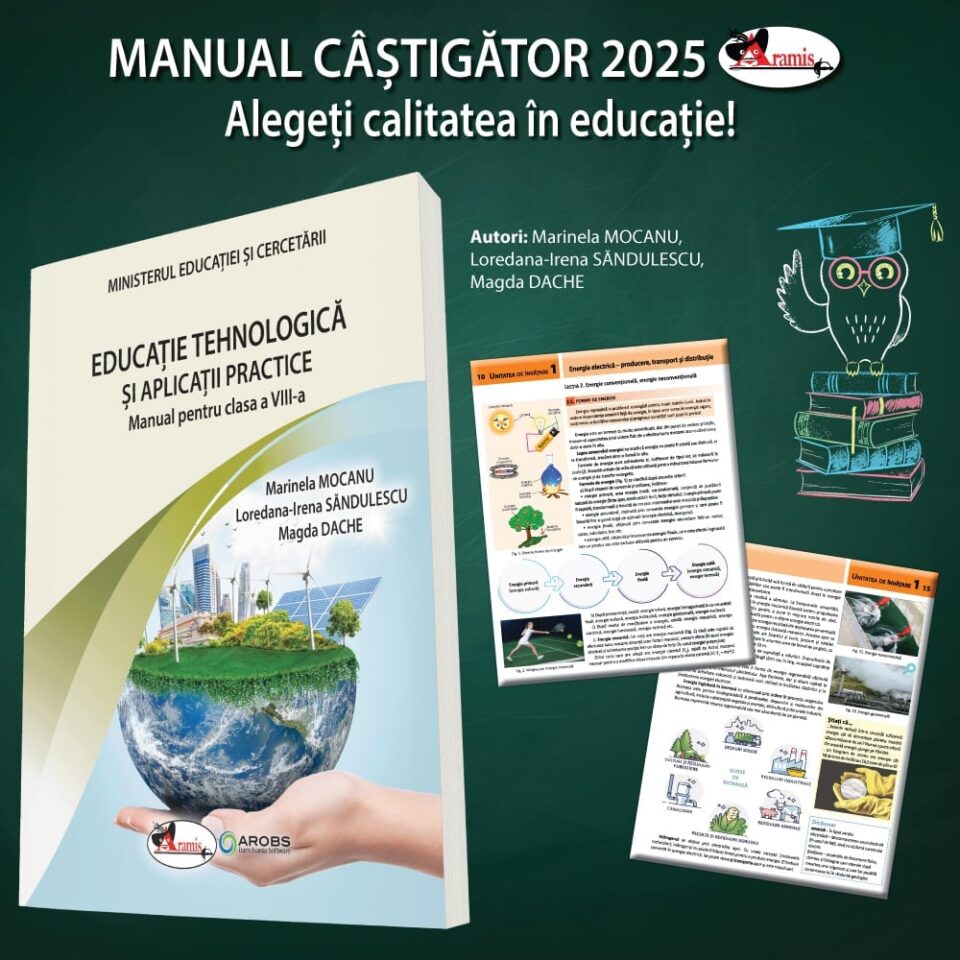 Prof. Marinela Mocanu, de la Salcea, propune un nou manual de Educație tehnologică, clasa a VIII-a