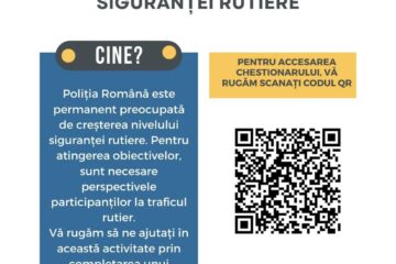 Poliția face apel la șoferii responsabili privind completarea unui chestionar de siguranță rutieră