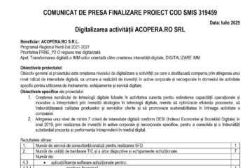 Digitalizarea activității ACOPERA.RO SRL
