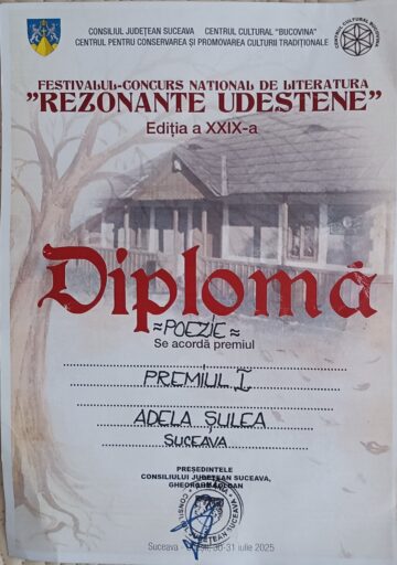 Câștigătorii Festivalului-concurs național de literatură „Rezonanțe Udeștene”, ediția a XXIX-a
