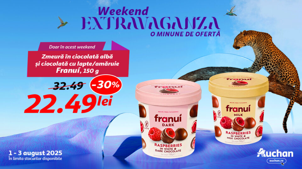 Începe Weekend Extravaganza la Auchan – delicii premium, reduceri spectaculoase!