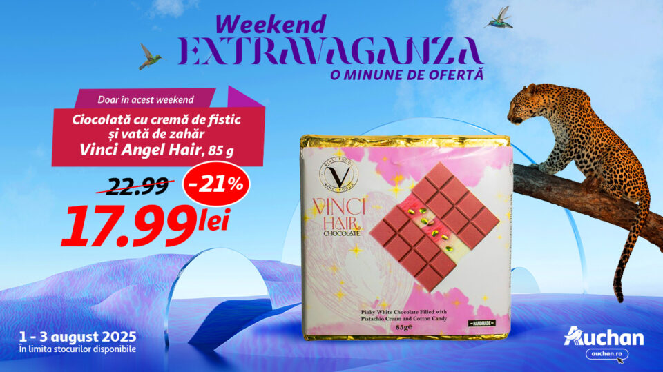 Începe Weekend Extravaganza la Auchan – delicii premium, reduceri spectaculoase!