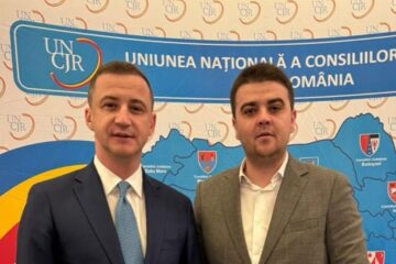 Președintele CJ Timiș, Alfred Simonis, și șeful administraţiei județene sucevene, Gheorghe Șoldan