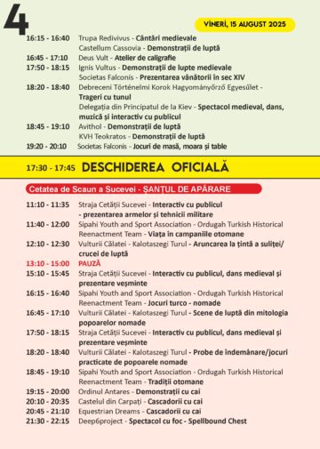Peste 500 de cavaleri, domnițe și păpușari, din opt țări, vor participa la parada cu făclii, în prima zi a Festivalului Medieval „Ștefan cel Mare”