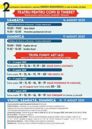Peste 500 de cavaleri, domnițe și păpușari, din opt țări, vor participa la parada cu făclii, în prima zi a Festivalului Medieval „Ștefan cel Mare”