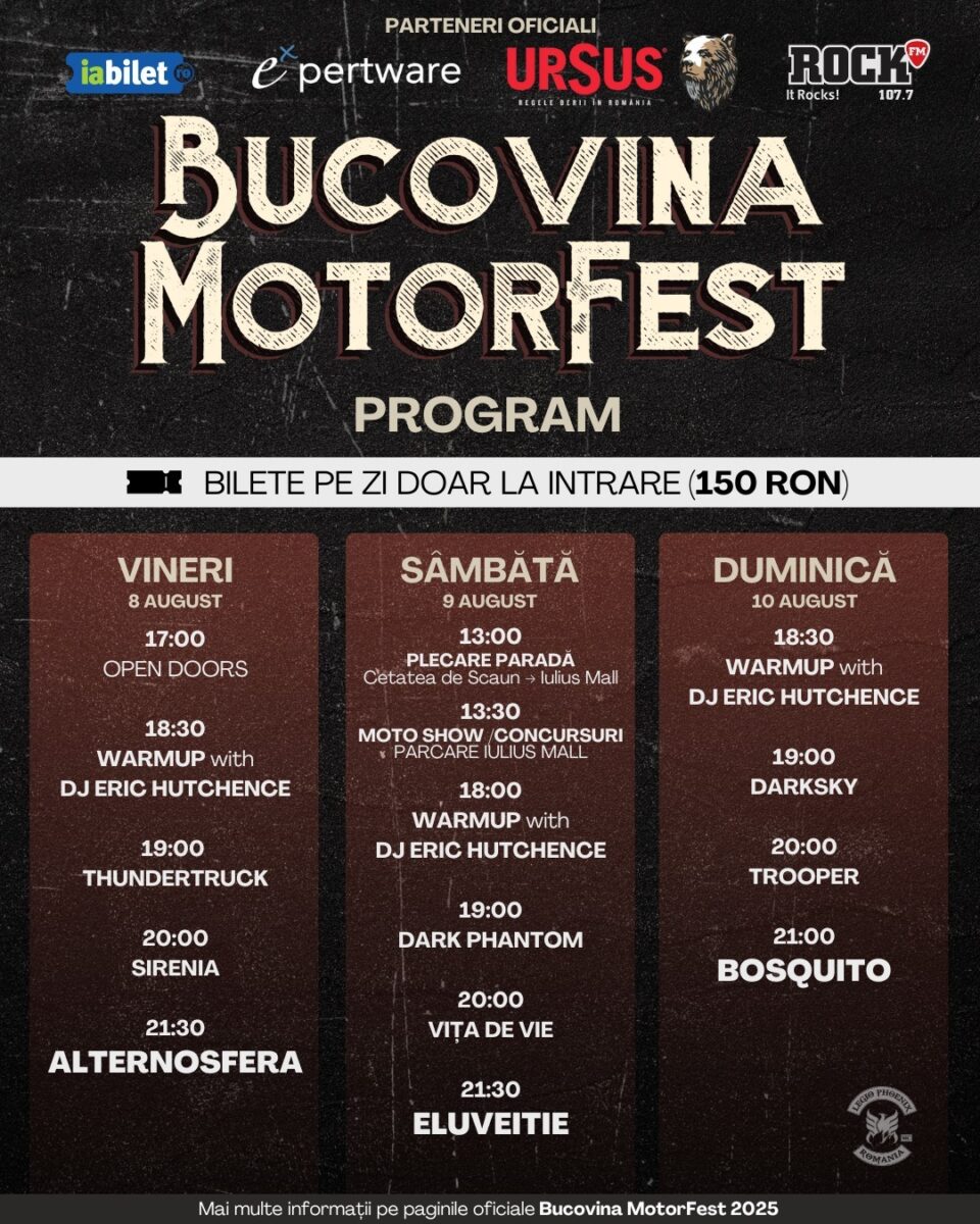 Legio Phoenix MC România dă startul, la Suceava, la cel mai mare festival moto din țară