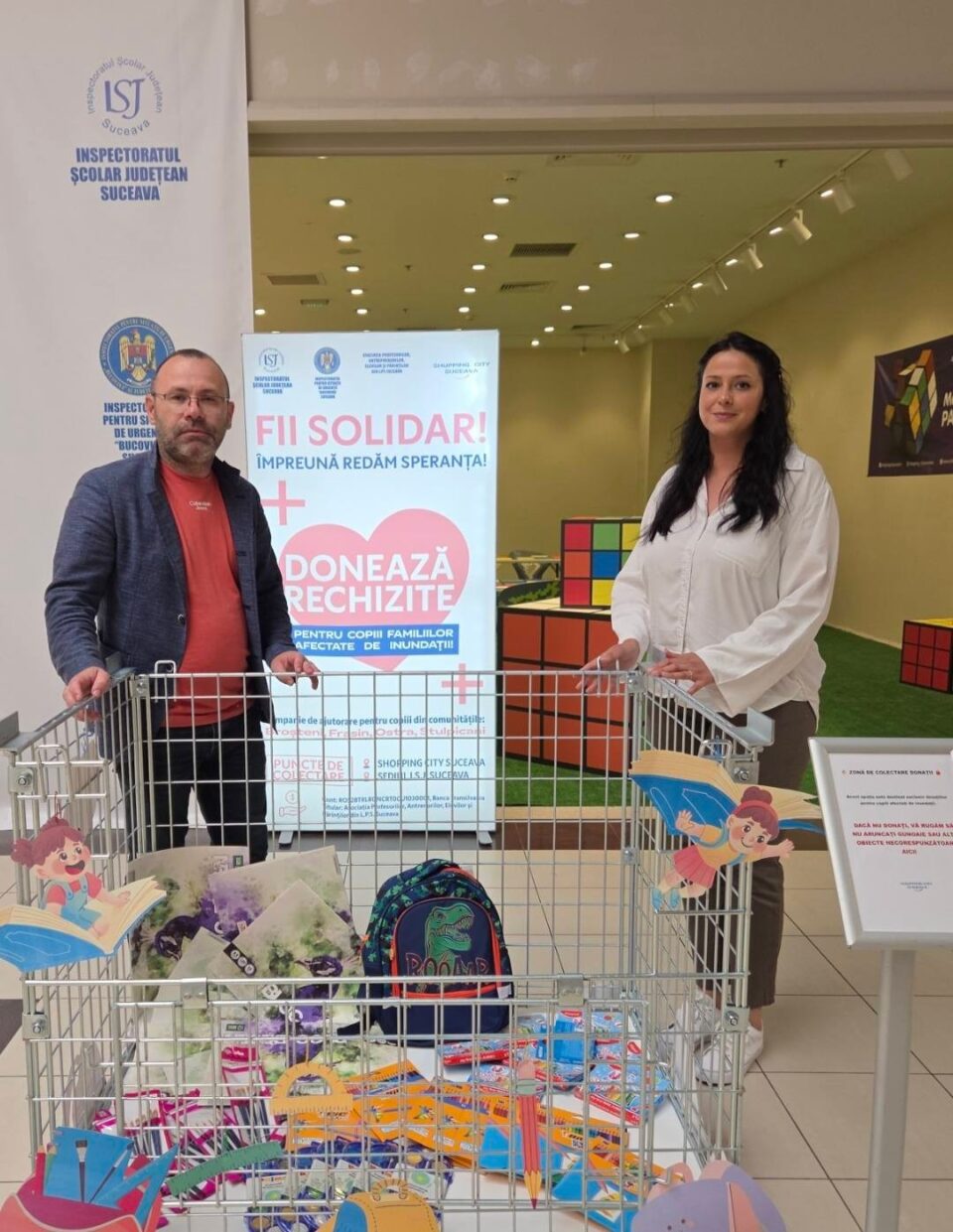 Shopping City Suceava, partener al campaniei umanitare pentru copiii afectați de inundații, deschide un nou punct de colectare