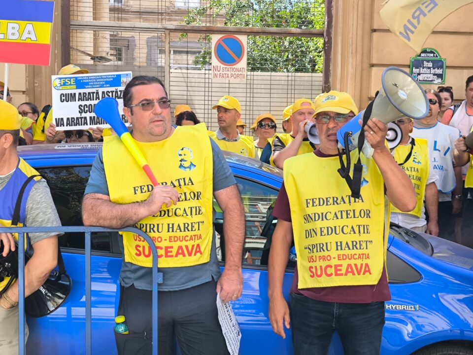 Liderii celor mai mari sindicate din educație au protestat din nou la București