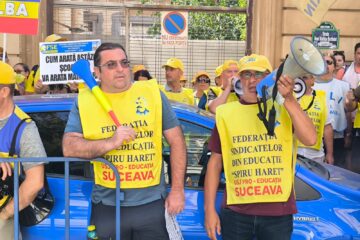 Liderii celor mai mari sindicate din educație au protestat din nou la București