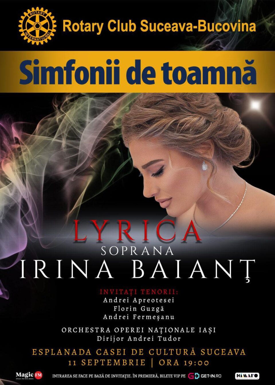 „Simfonii de toamnă”, cu soprana Irina Baianț și Orchestra Operei din Iași, pe 11 septembrie