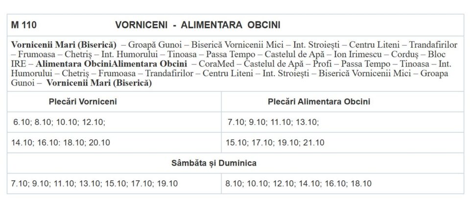 Orarul și traseele transportului metropolitan Suceava – primele linii