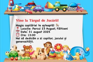 Târg de jucării, în scop caritabil, la Fălticeni