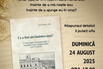 Lansare de carte, duminică, la Casa Germană din Gura Humorului