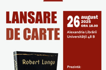 Lansarea cărții „Orfanu’ sau cum să devii Unu’ˮ, de Robert Lungu, marți, la librăria Alexandria