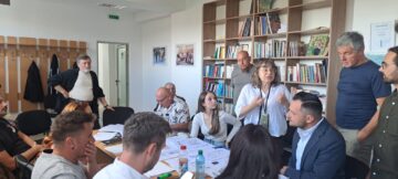 Repetiții pentru primul spectacol din stagiunea 2025-2026, „Cabaretul cuvintelor” de Matei Vișniec