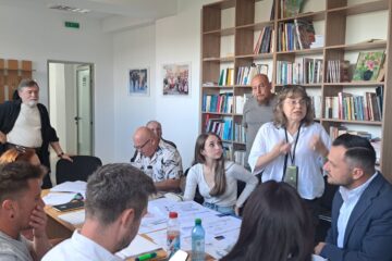 Repetiții pentru primul spectacol din stagiunea 2025-2026, „Cabaretul cuvintelor” de Matei Vișniec