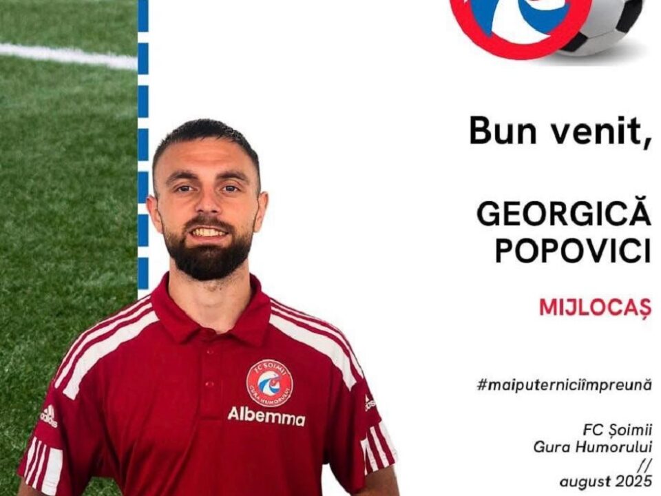 Șoimii Gura Humorului a oficializat transferul cu numărul 17