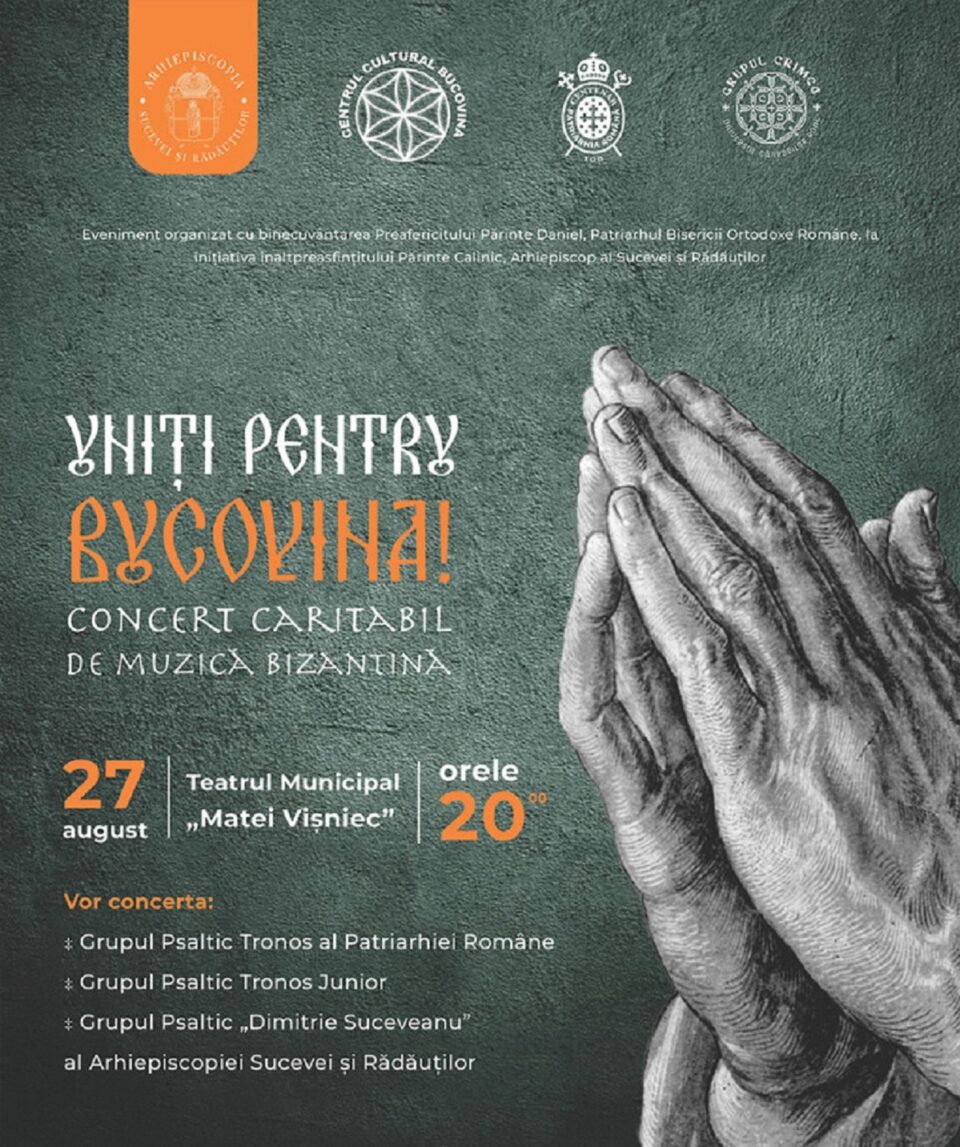 Concert caritabil de muzică bizantină pentru victimele inundațiilor